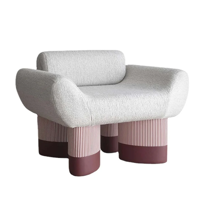 New Arrival High Quality Fabric Leisure Chair Nordic Single Sofa Chair European Designer Modern Living Room Leisure Chair