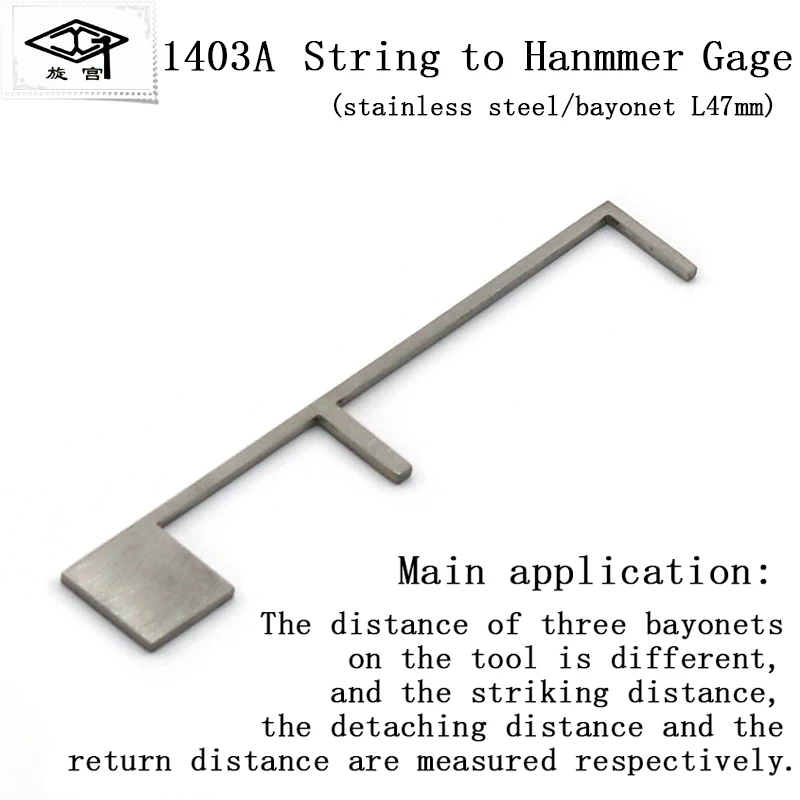 Klavierwerkzeuge, Stimmgereedschaft 1403, 1403A, 1403B, Saitenabstands-Messinstrument, Einstellbar für Flügel – Detail 4