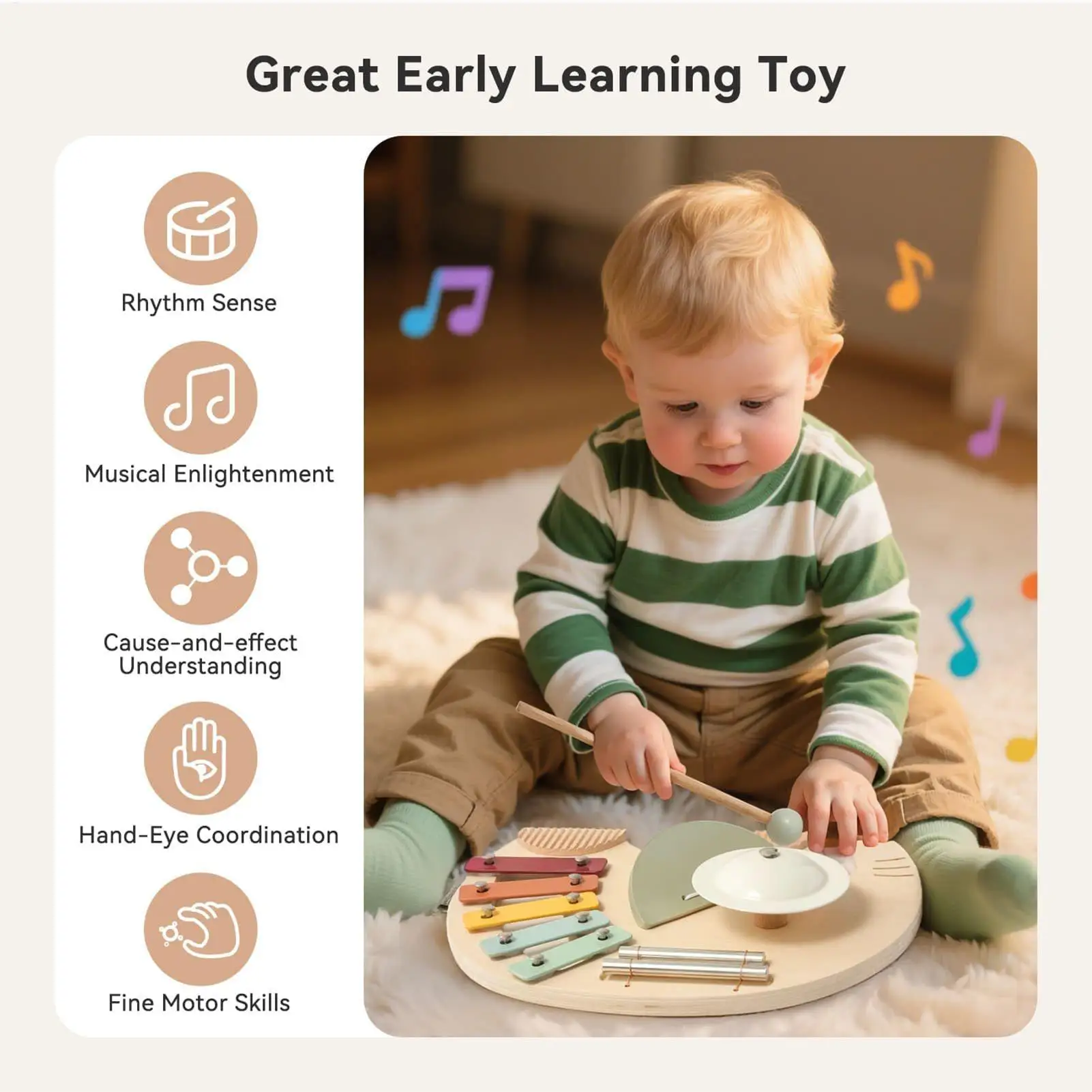 Music Toys Elephant Shape Kids Music Toy Educational Xylophone Chime Developmental Percussion Instruments For Kids Birthday Home