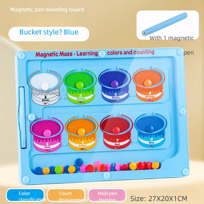 Prancheta de desenho magnética infantil para exercício de concentração e imaginação um quebra-cabeça magnético brinquedo educativo para mental enl