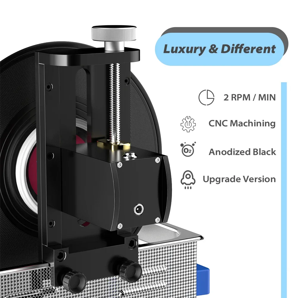 Record Rotat Bracket 2 Revolutions/Min With 6 Transparent Waterproof Clips 100V-240V Adapter For More than 6L Ultrasonic Cleaner