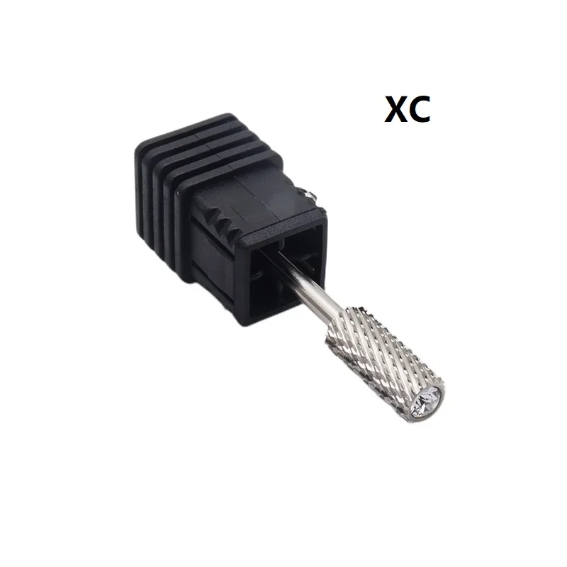 5mm Silver Diamond-Cut Small Round-Top Barrel Tungsten Carbide Nail Drill Bit for Rotary Manicure Pedicure Grinding