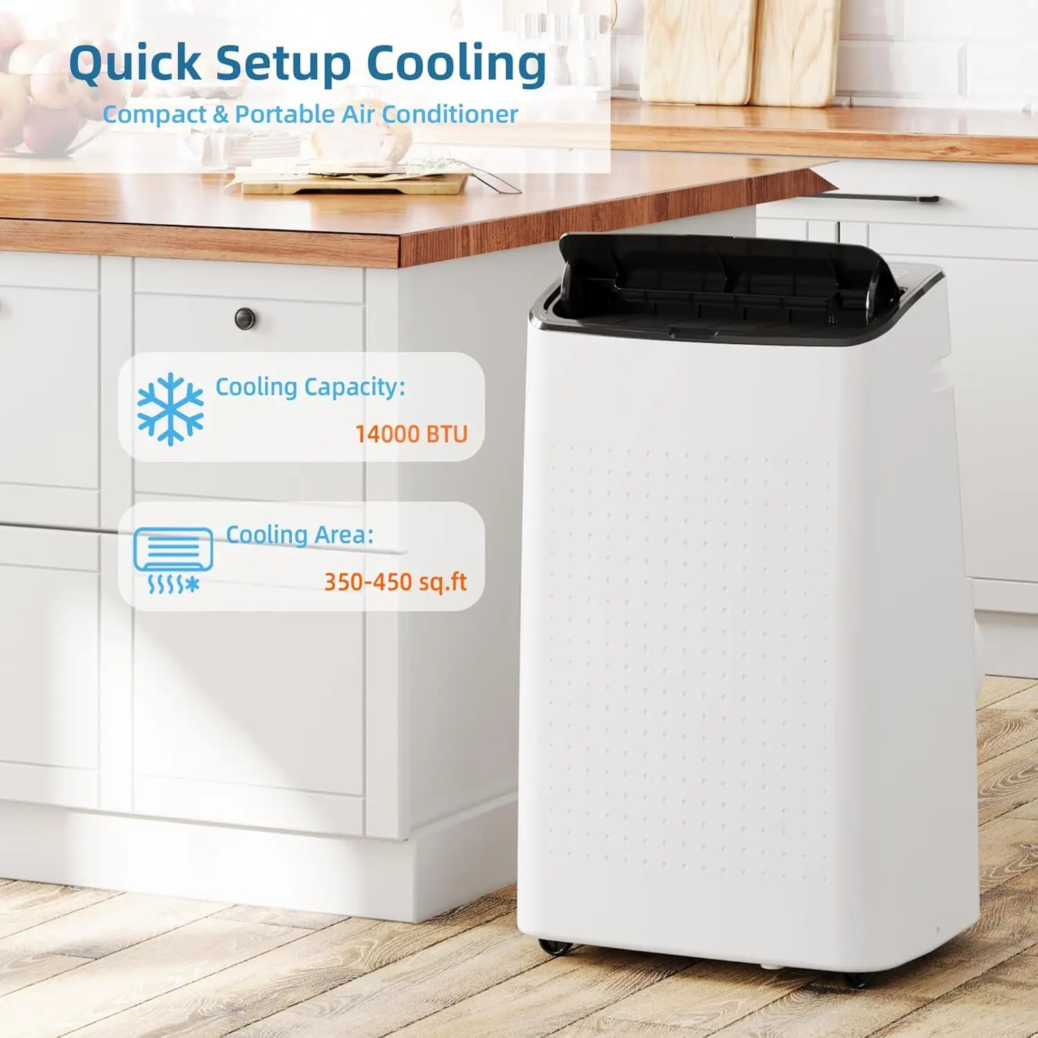 Portable Cooler Fan With Cooling Dehumidifier And Fan Modes Remote Control 24H Timer And Installation Kit For Home Office Dorm