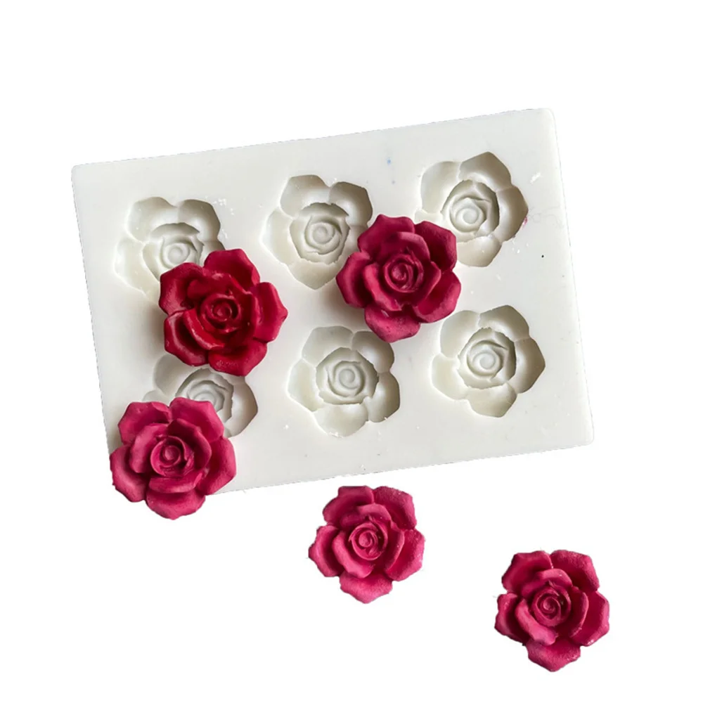 1/2PCS Simulation Orchid Silicone Mold Rose Flower Fondant Mold Phalaenopsis Candle Soap Candy Chocolate Cake Decoration Baking