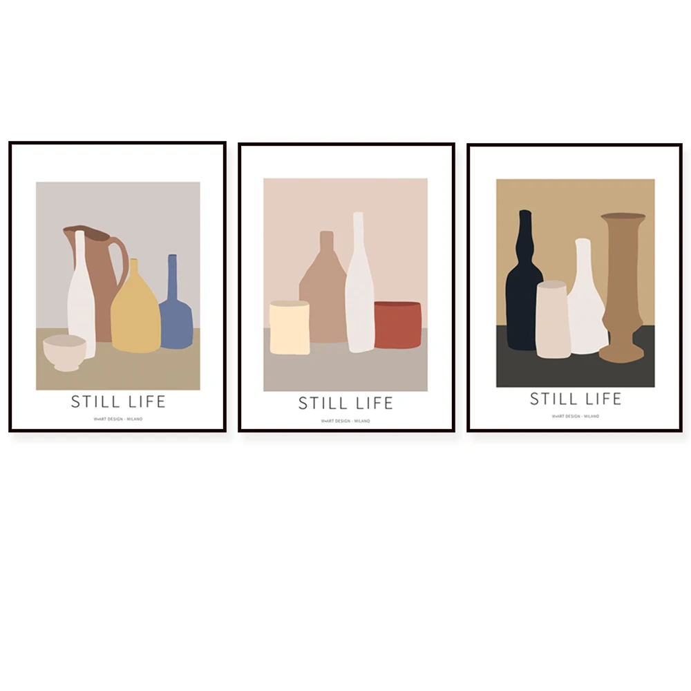 Still life inspirado en Giorgio Morandi, impresiones de arte italiano, cartel de exposición de Natura Morta, impresiones de arte abstracto moderno