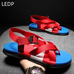 Men's Summer Sandals Fashion Casual Trendy Sandals Versatile Comfortable Breathable Trend Non-slip Beach Casual Breathable