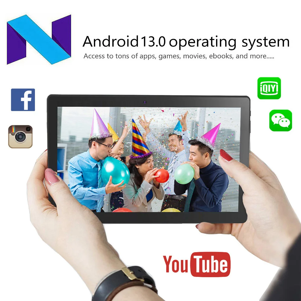 2025 Versi Global Baru 10 Inci Tablet Android Pc Google Play 4GB RAM 64GB ROM Octa Core 3G Panggilan Telepon Tablet WiFi SIM Ganda