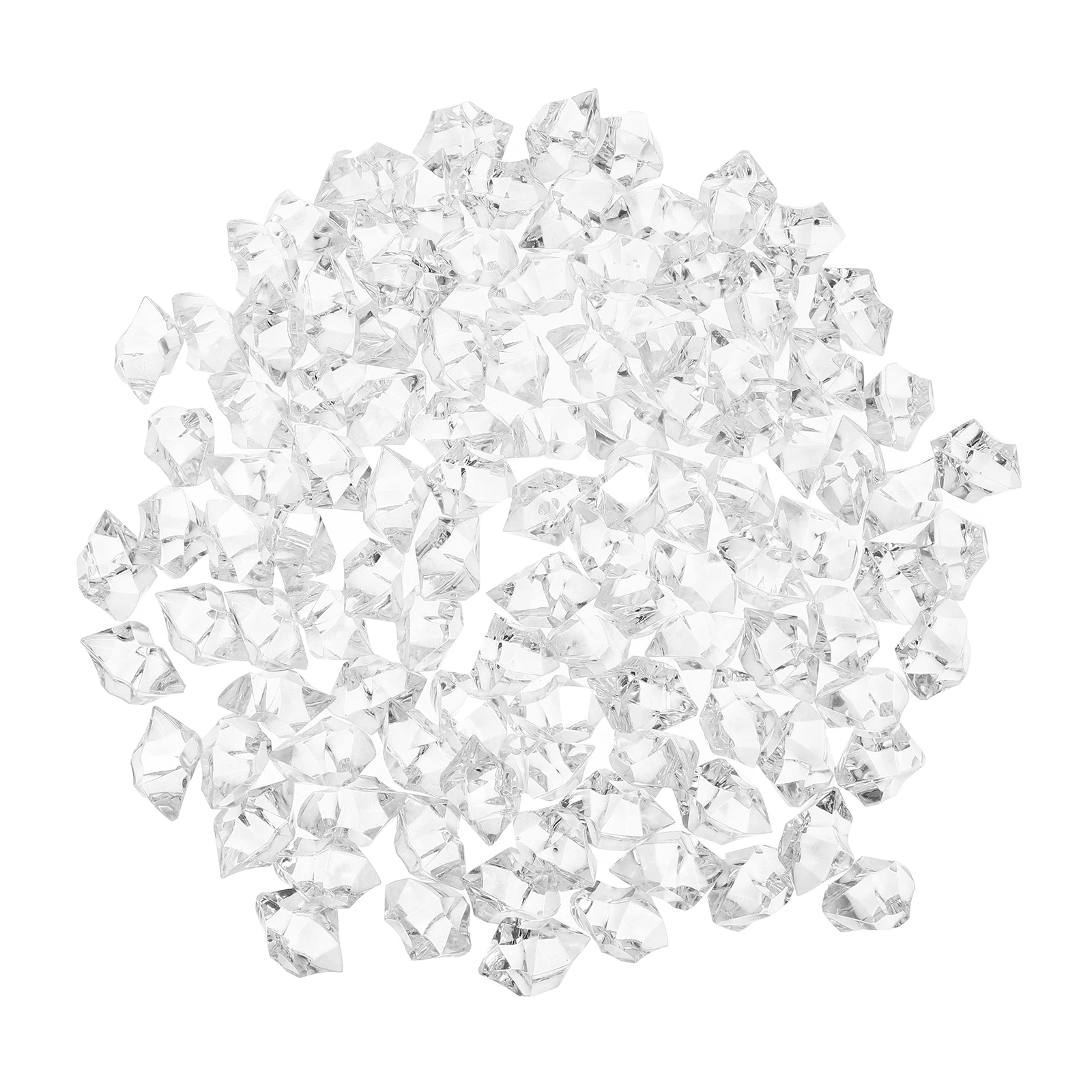 

260Pcs Acrylic Ice Cubes Crushed Clear Vase Fillers Fake Wedding Table Scatters Decoration Gems Crystal