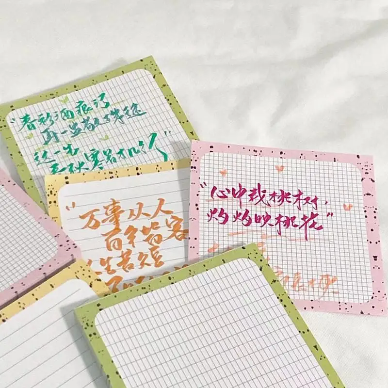 1pcs Creative Cream Style Sticky Note Simple 50 Sheets Tearable Memo Pad for Students Multi-functional Memo Notebook Diary