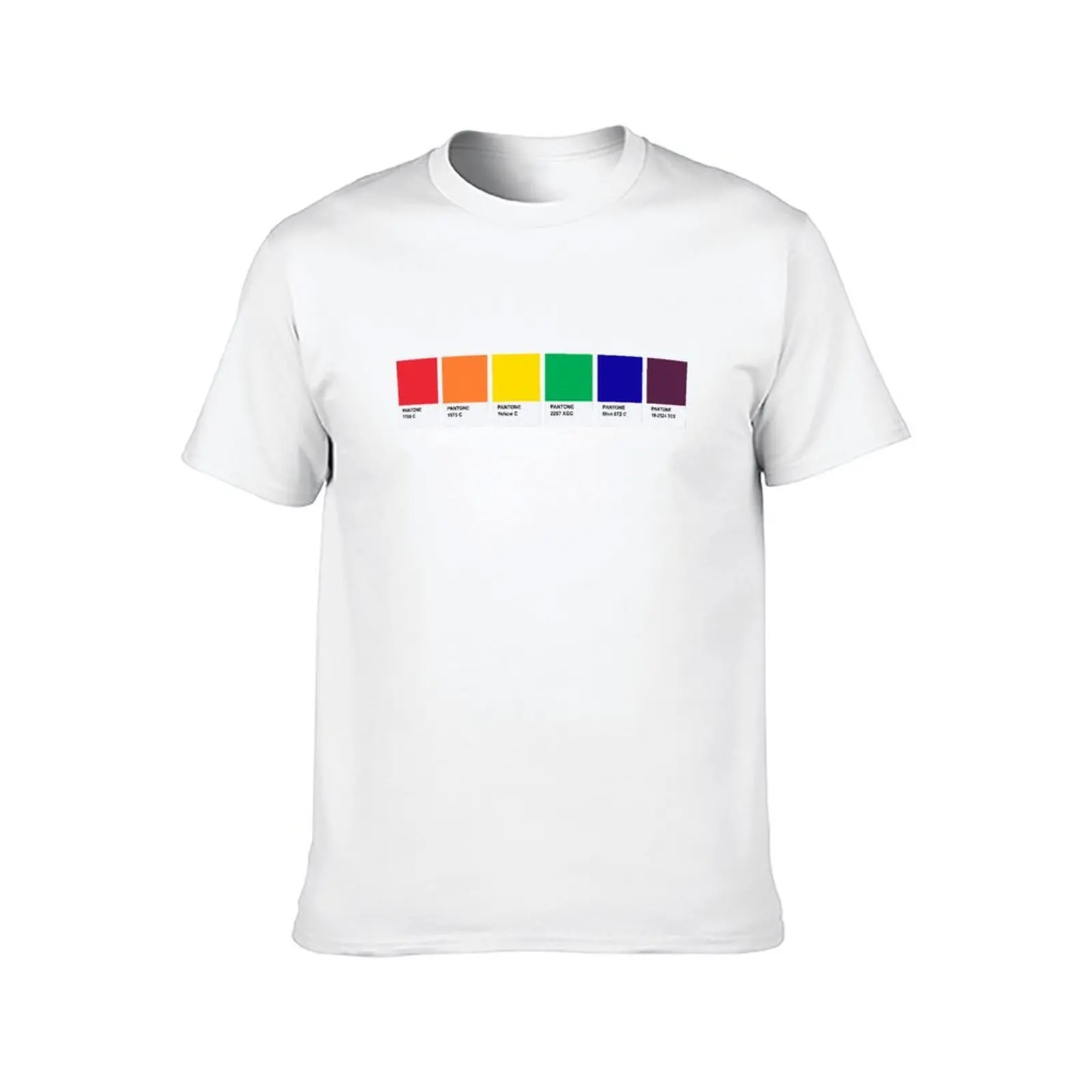 LGBT COLOR PANTONE PALLETE GAY COMMUNITY DESIGN T-Shirt t shirt man cotton man t shirt designer T-Shirt view 2