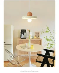 French Flying Saucer Restaurant Lamp Led Minimalist Dining Table Lamp Bar Dining Room Cream Style Restaurant Chandelier