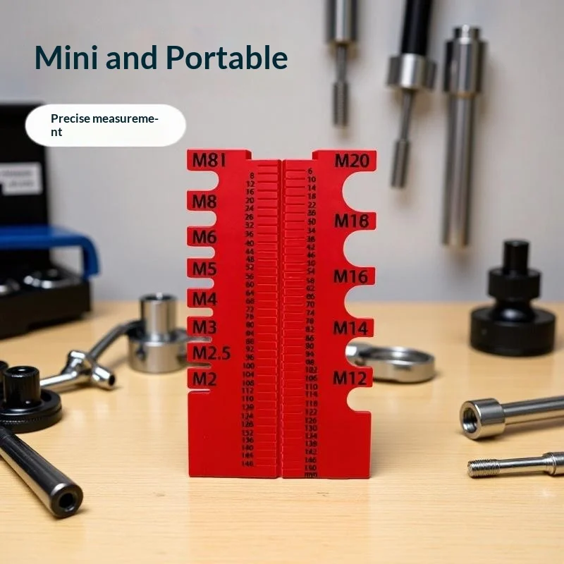 

Screw Nut Thread Checker Gauge Metric Bolt Size Measuring Tool Portable Gauge For M2 To M20 Bolts