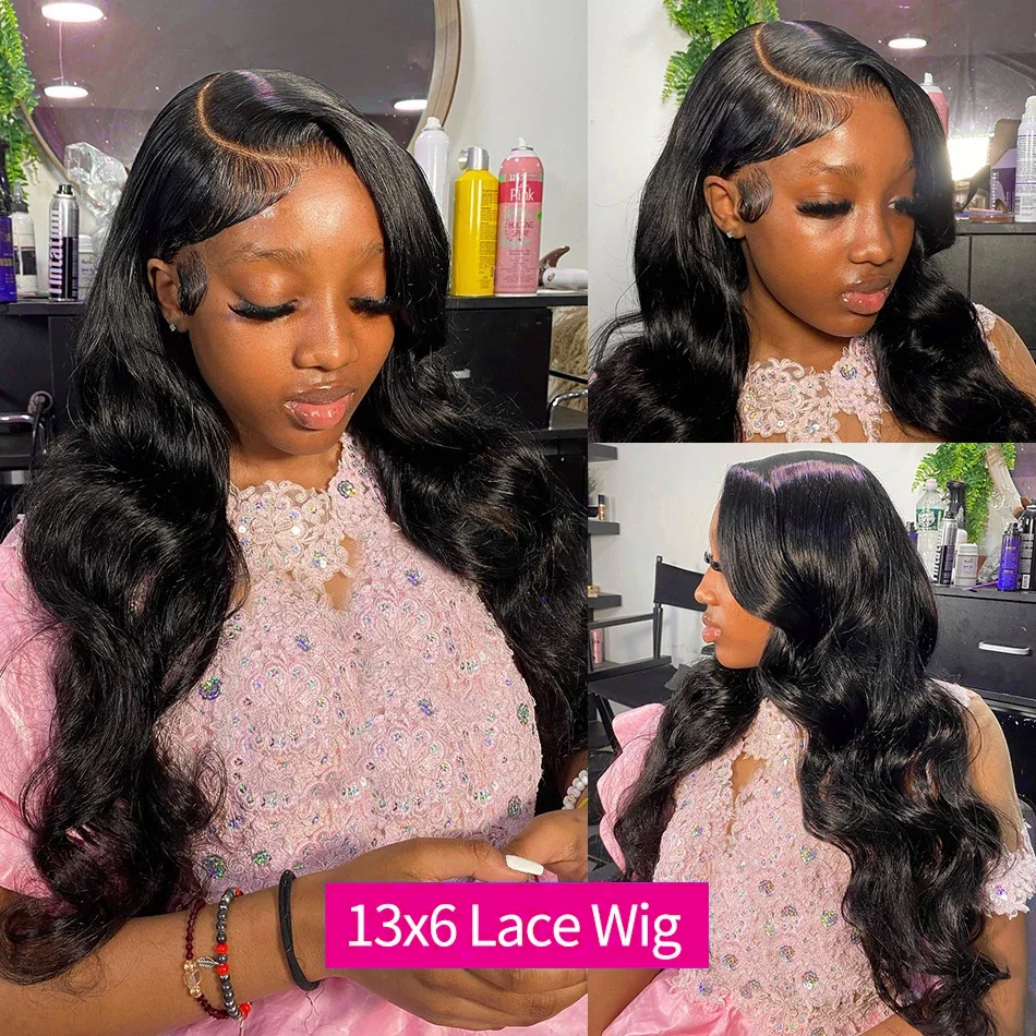 28 30 32 Inch 13x4 Body Wave Lace Front Human Hair Wigs For Black Women Pre Plucked Loose Wave 13x6 360 HD Lace Frontal Wig