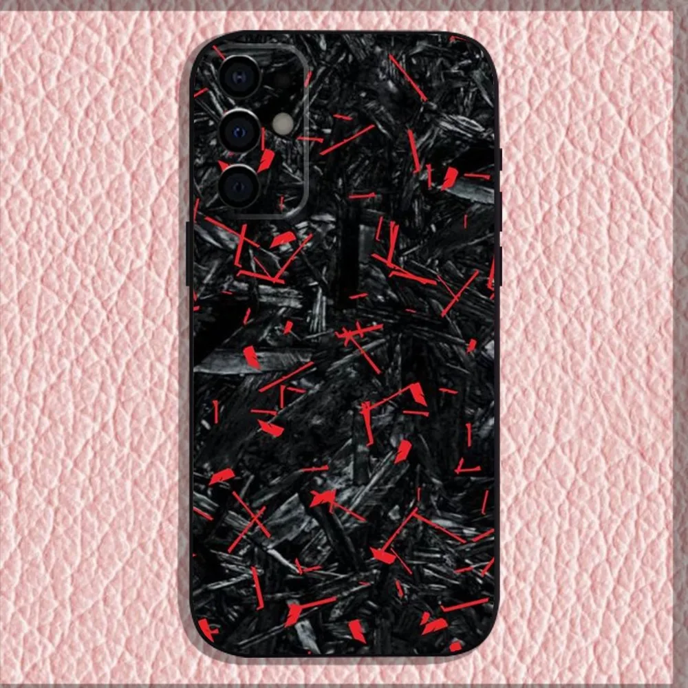 Carbon Fiber Pattern Painting Phone Case For Samsung S25,S24,S21,S22,S23,30,Ultra,S20,Plus,Fe,Lite,Note,10,9,5G Black Soft Shell