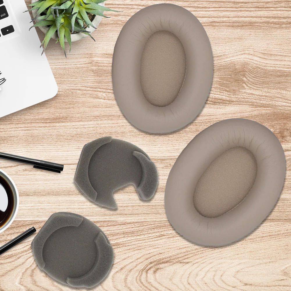1 Pair Replacement Ear Pads Cushions Protein Leather Headphone Earpads Ear Cups Cover for Sony WH-1000XM4 Headphones