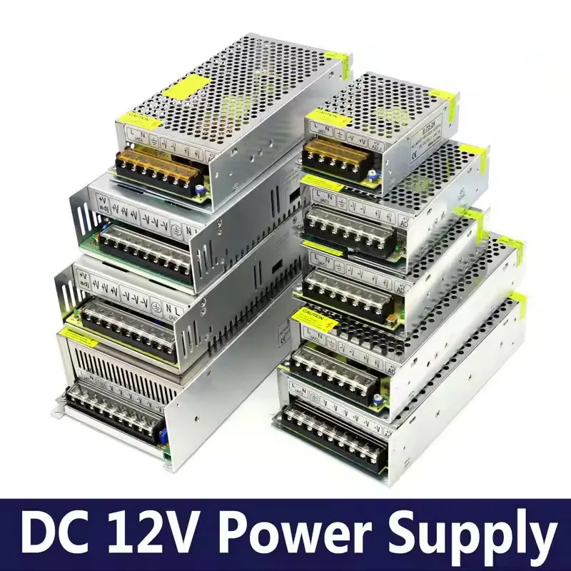 

Lighting Transformers 110V 220V To Dc12V 1A 2A 5A 10A 15A 20A 25A 30A For Cctv Led Strip Switch Power Supply Adapter Source