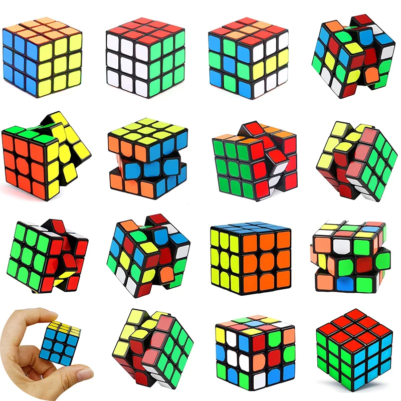 12pcs/bag 3cm Plastic Magic Cube Puzzle Toys Fidgets Kids Birthday Party Favor Carnival Party Gifts School Prizes Goodie Fillers