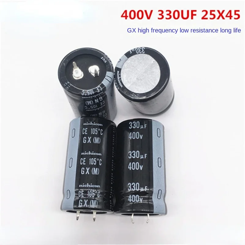 （1pcs）400V330UF 25X45 Nikon electrolytic capacitor 330UF 400V 25 * 45 GX high frequency low resistance