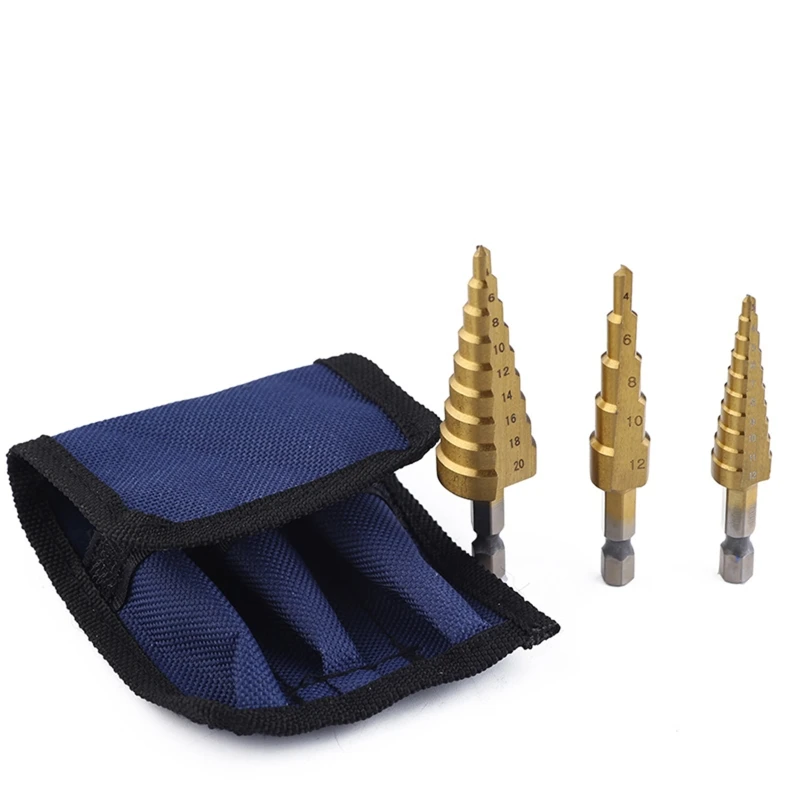 

Multifunctional Alloy Step Drill Bit Set For Punching and Reaming of Wooden Boards and Plastic Boards