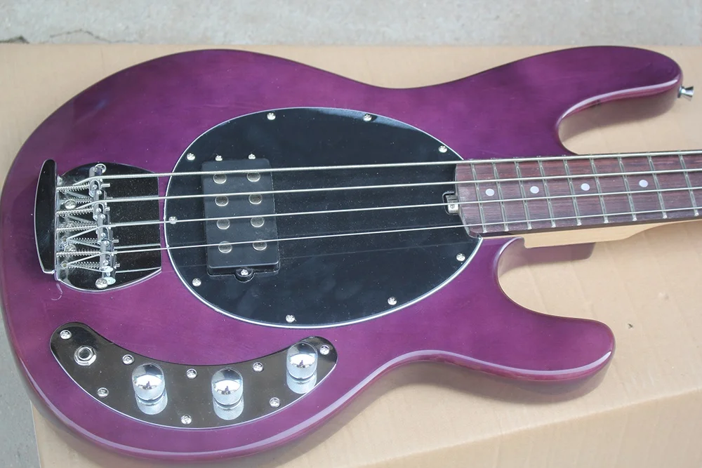Flyoung Purple 4 Strings Electric Bass Guitar Musical Instruments Bajo Electrico