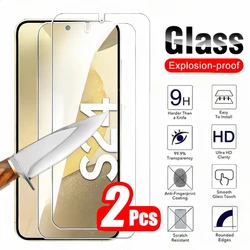 2Pcs Screen Protector For Samsung Galaxy S24 5G Tempered Glass Film For Samsang S24 S23 Ultra S23 S22 S21 Plus S20 S21 S23 FE