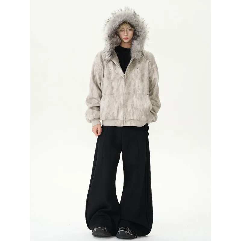 

Мужская модная брендовая высококачественная утолщенная теплая куртка с принтом тай-дай, новый популярный большой свитер с капюшоном и хлопковой подкладкой в горном стиле