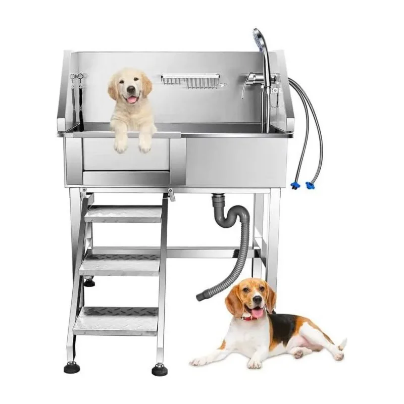 

Pet bath Stainless steel thickened pet shop for small dog bath