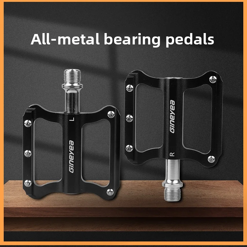 Lightweight Anti-slip Wear-resistant CNC One-piece Flat Pedals, 3 Sealed Bearings Cr-Mo Axle Platform Pedals for MTB Road Bike - view 3