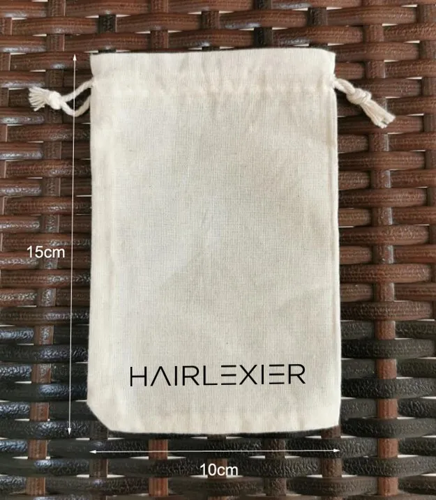 1000 PCS 10x15cm Cotton Bags With Hairlexier Logo + (1000 PCS 10x15cm+1000 PCS 15x20cm) Cotton Bags With Quanten Power Logo