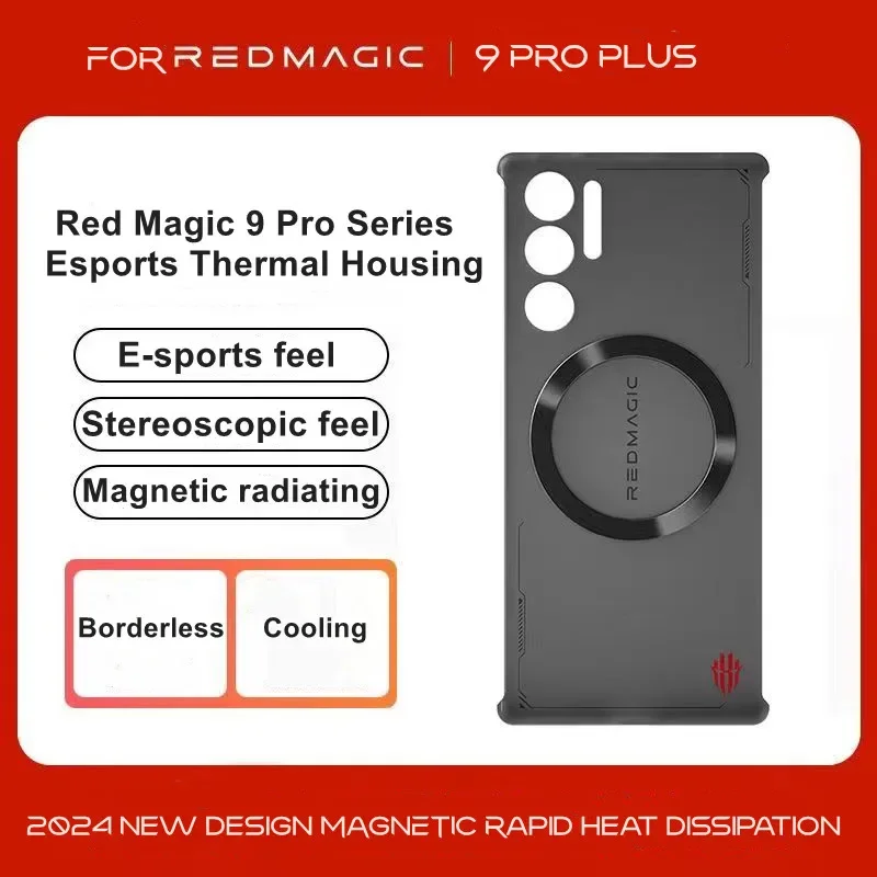 

Для Nubia Red Magic 9 Pro Plus рассеивание тепла охлаждение Fan чехол Red Magic 9 Pro + Магнитный противоударный Прочный чехол