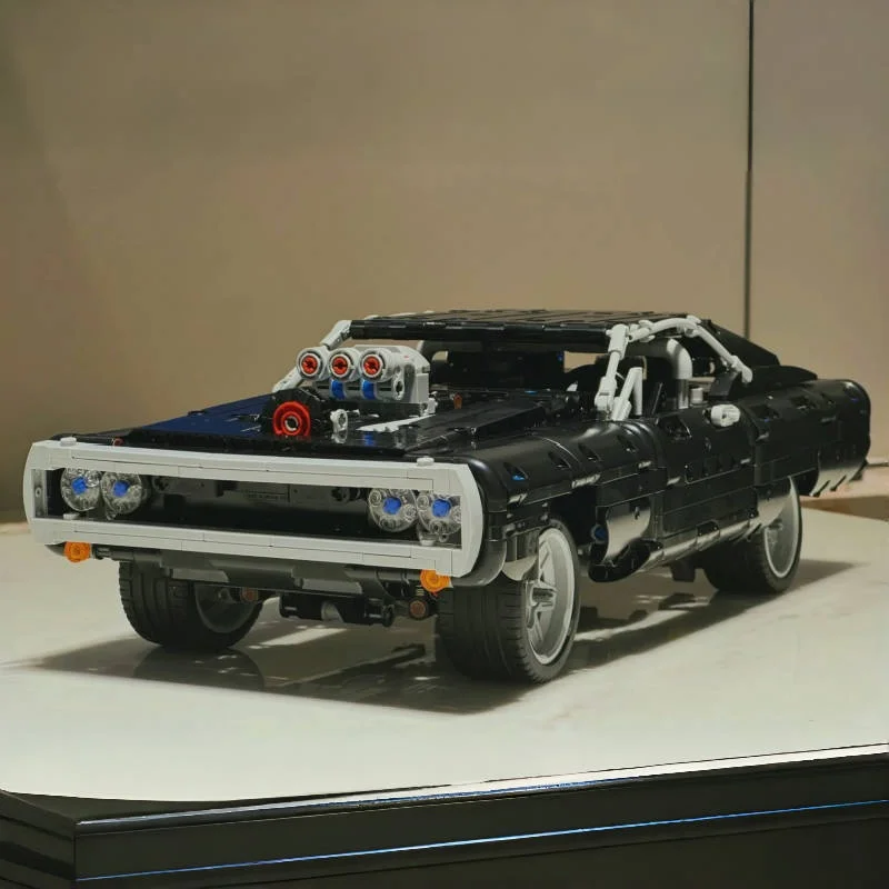 

1077PCS Car Dodge Charger sports car building block model in the movie Speed Fury racing brick toy gift for kids