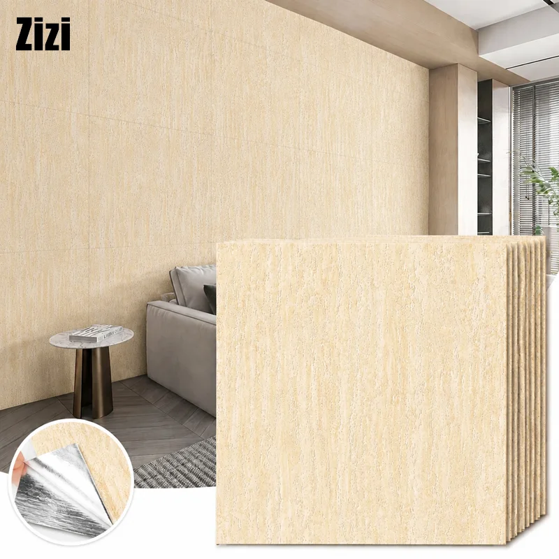 Wall Panel 3D Texture - 3D-Steintextur-Design Selbstklebende Wandpaneele PVC-Wandfliesen-Aufkleber für Wohnzimmer/Schlafzimmer/Küchenwände