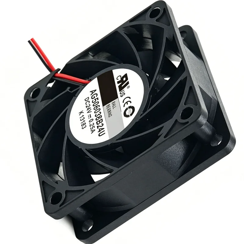 

6038 24V Cooling Fan AGB06038B24U 60x60x38mm 0.25A 2-Pin DC Brushless Fan for Electronics Cabinet