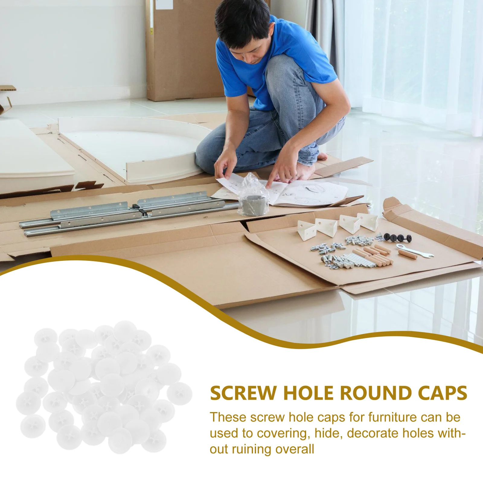 

1000pcs Cam Fasteners Screw Hole Caps PVC Eccentric Cover Gray Plugs For Screw Hole Furniture Cabinet Hardware Plugs