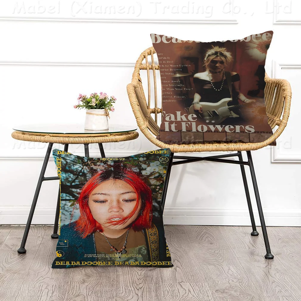 

Singer Beabadoobee Cushion Cover Decorative Pillow Sofa Home Decor Case Pillow Cases