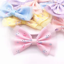 20 pz 10 x6.5cm maglia Bowknot Applique per fai da te bambino Clip di capelli cappello copricapo artigianato patch Decor ornamento accessori di abbigliamento