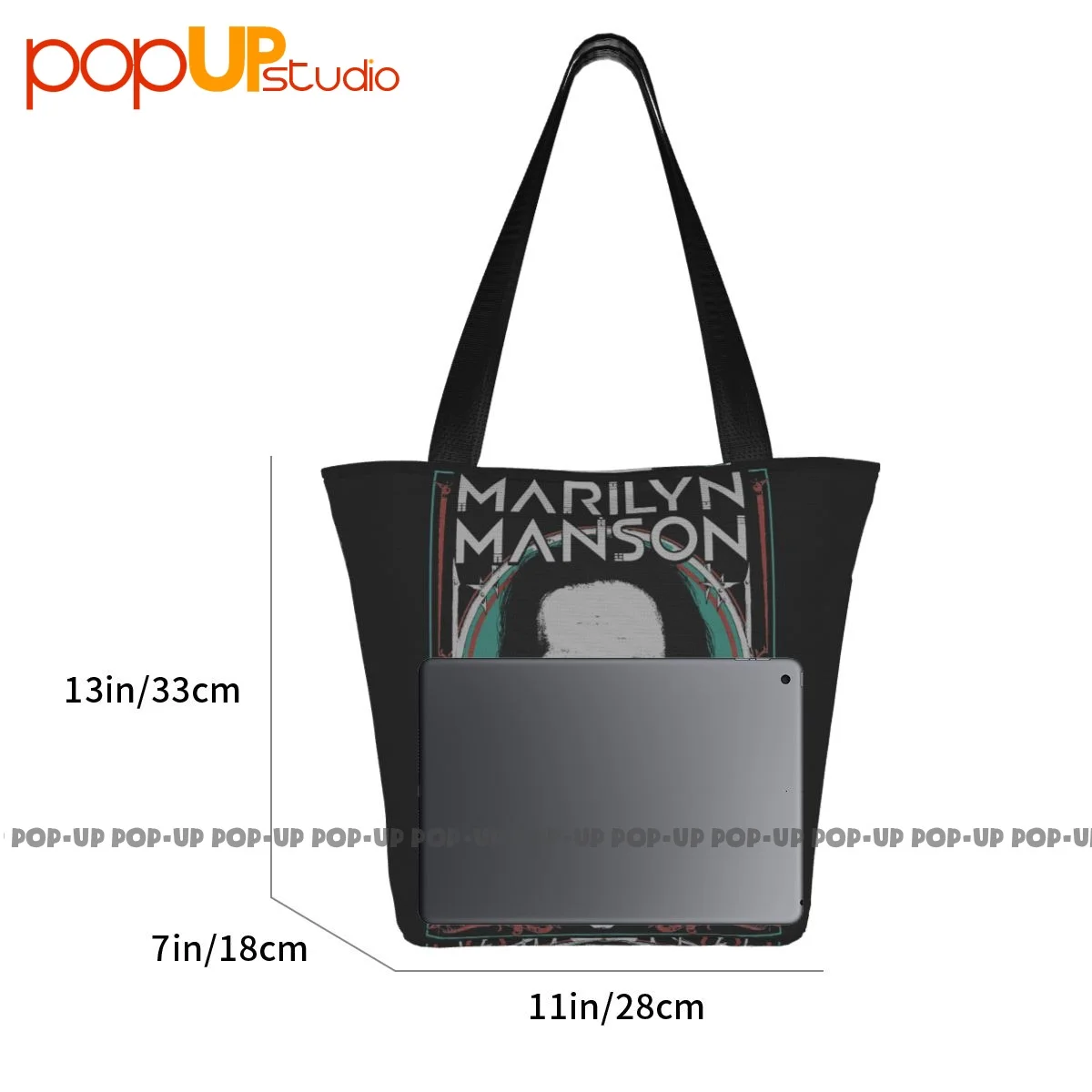 Artwork Marilyn Manson House Of Blues Huntington Ny Handbags Outdoor Shopping Bag Eco-Friendly