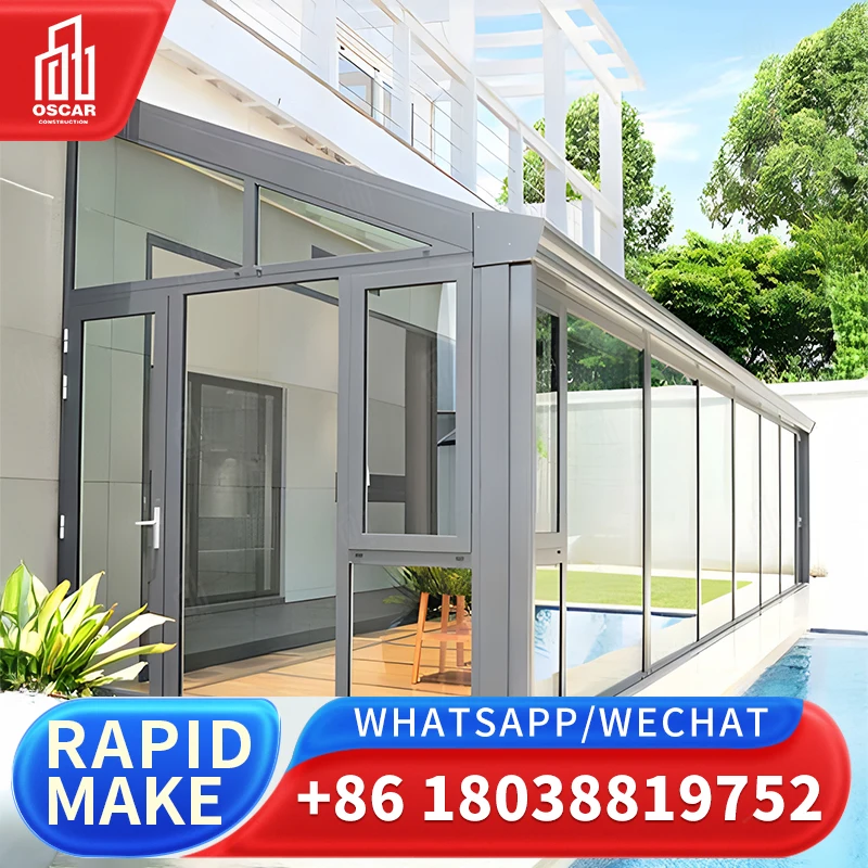 Sunroom&Glass House Multifunctional Space for Relaxation and Entertainment Customized in Factory