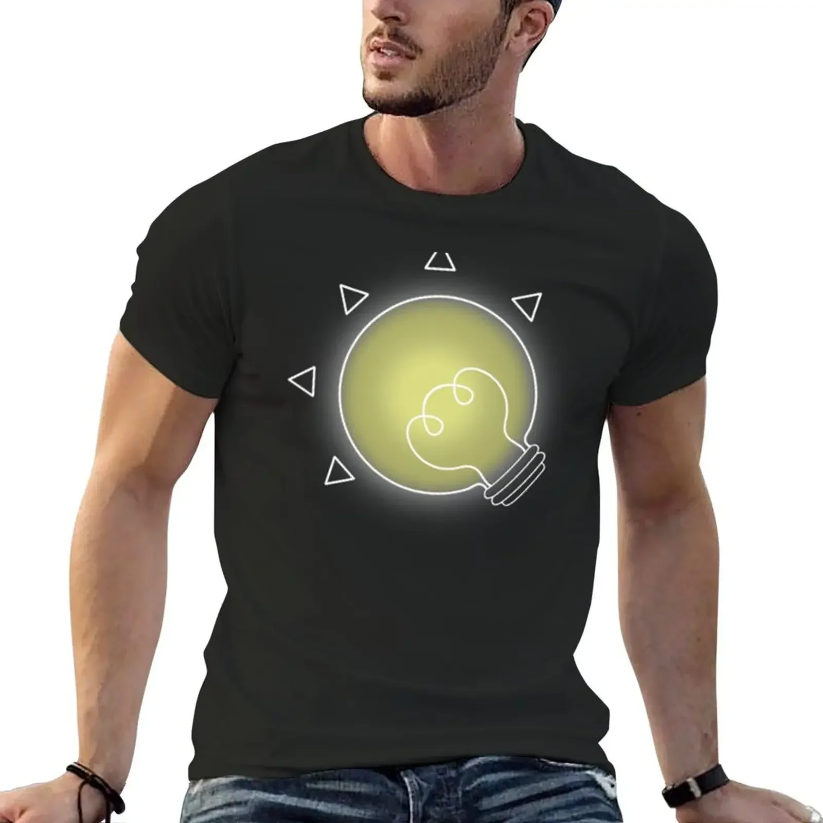 OneShot light bulb T-Shirt vintage t shirts essential t shirt cotton t shirt men