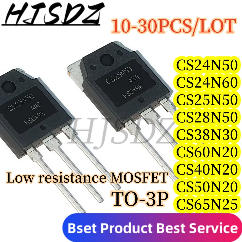 【10-30PCS/LOT】 100% Nuevos Transistores CS24N50 CS24N60 CS25N50 CS28N50 TO-3P CS38N30 CS40N20 CS50N20 CS60N20 CS65N25