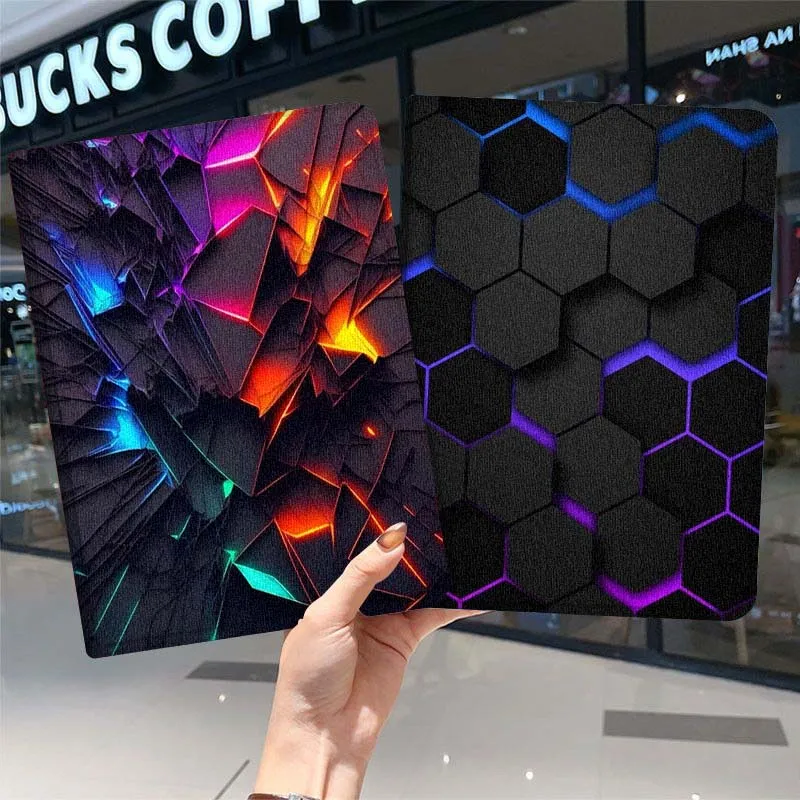 

Art Luminous Carbon Fiber For Samsung Galaxy Tab A7 A A8 A9 A11 S6 S11 10.1 10.4 10.5 Inch Lite PLus Tablet Case