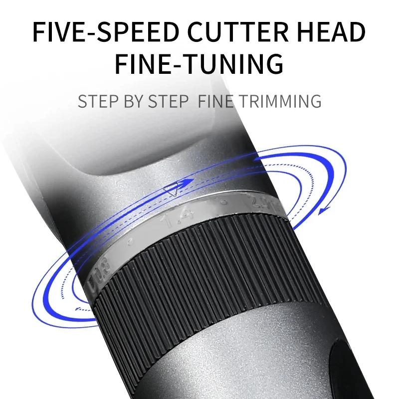 ماكينة قص الشعر الكهربائية الاحترافية القابلة لإعادة الشحن اللاسلكية - للرجال والبالغين والأطفال، ماكينة تشذيب وتقطيع الشعر من الدرجة الحلاقة