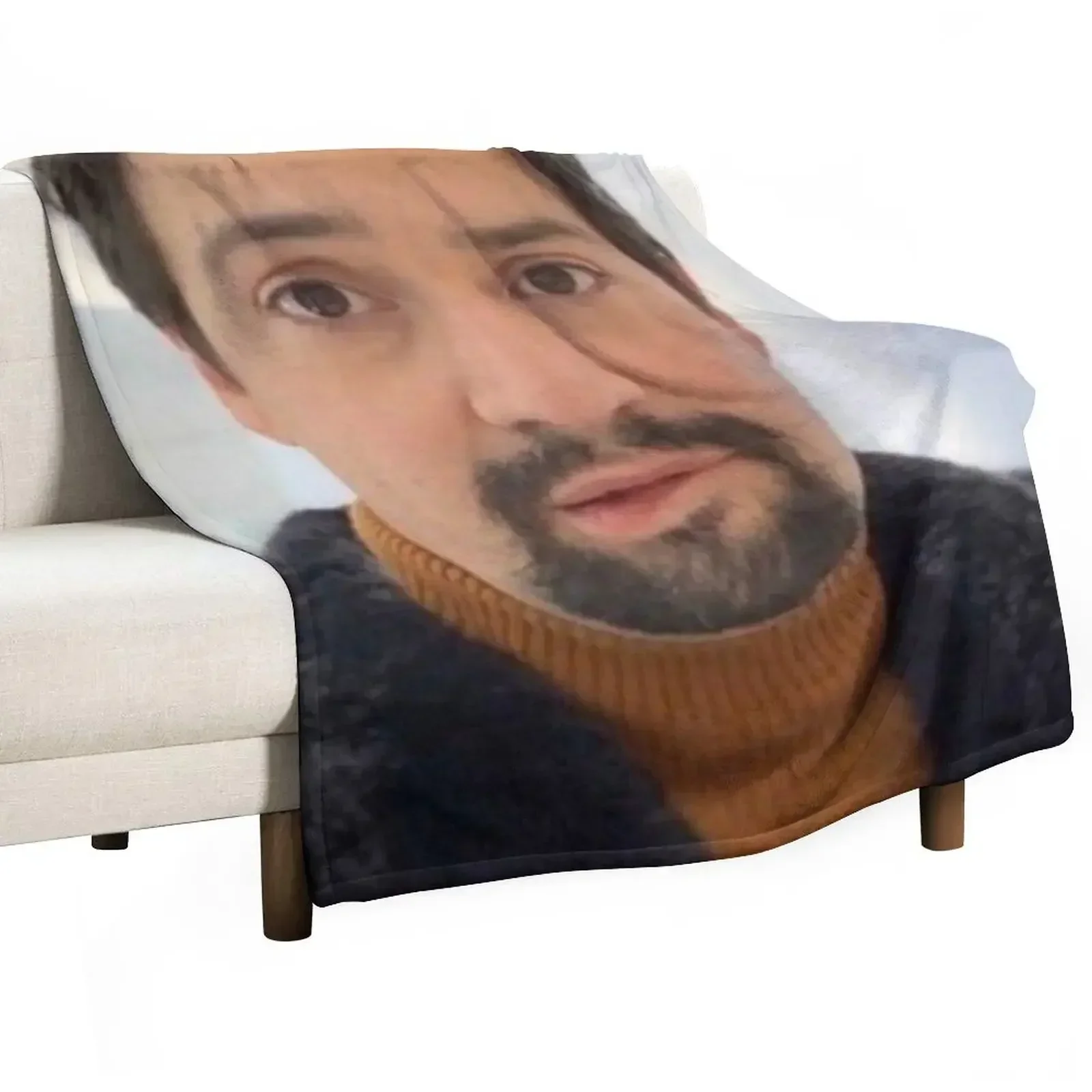 

manuel miranda lip bite meme Throw Blanket Picnic heavy to sleep Blankets