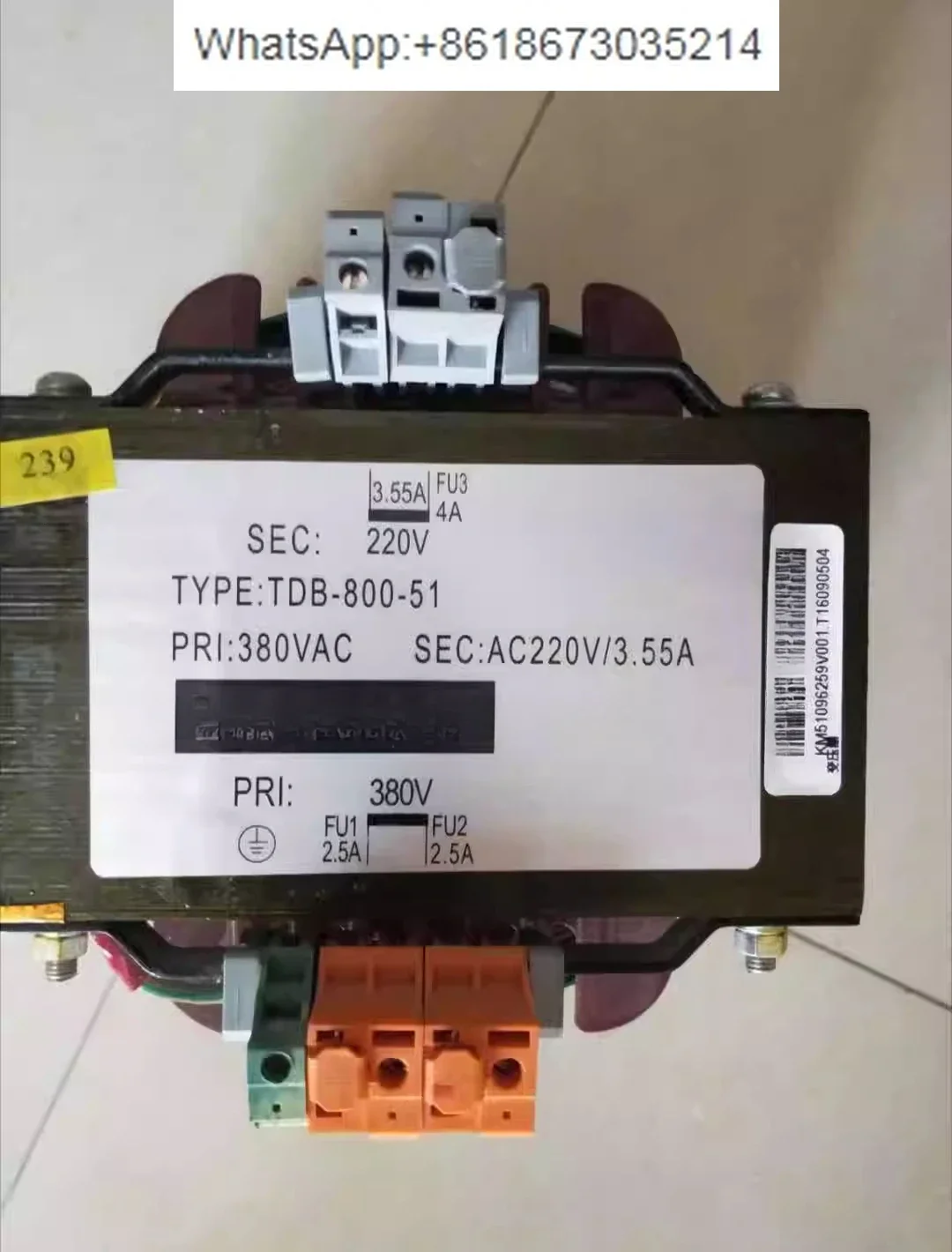 Trasformatore per ascensore TDB-800-51