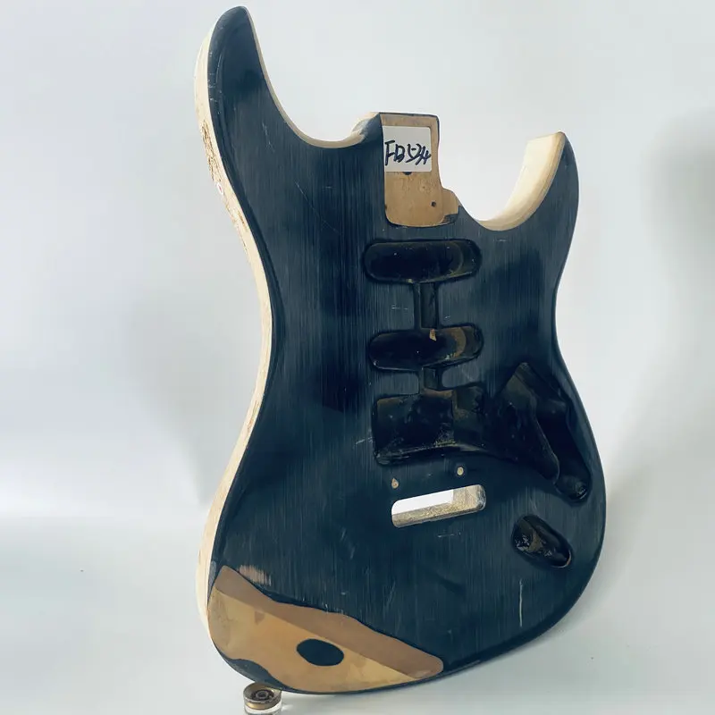 FB534 Surface Dirty and Damages and Crack ST Model Electric Guitar Body SSH Pickups+Tremolo Bridges DIY Replace Guitar Parts