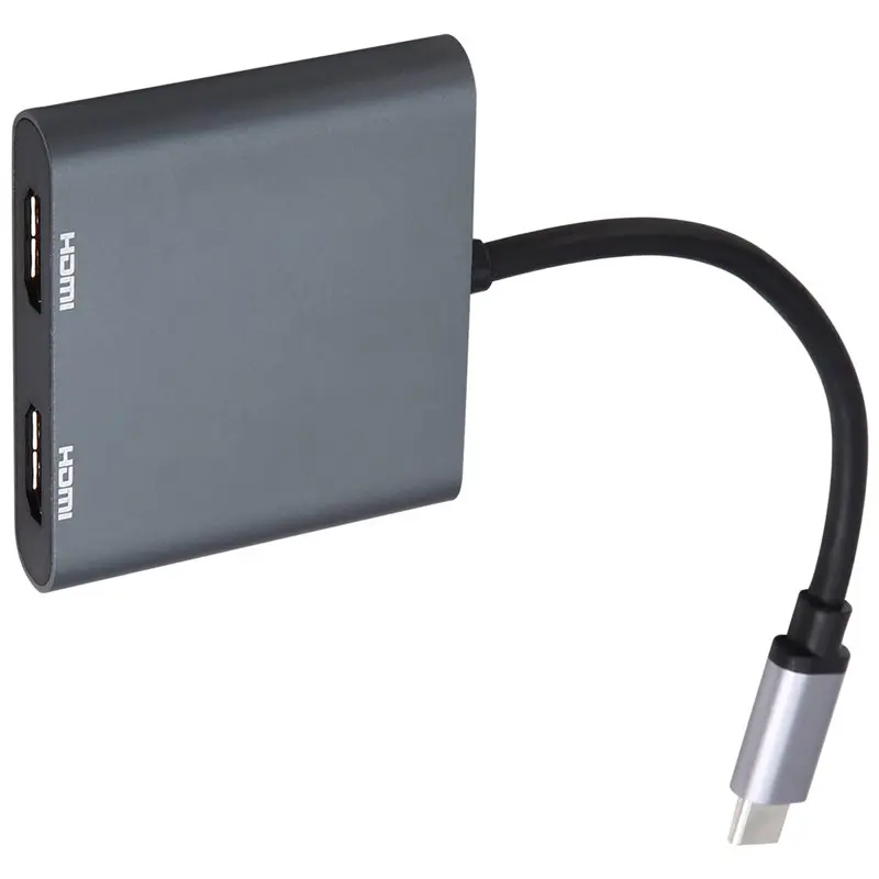 

Конвертер-адаптер AT82-Type-C для двух 4K UHD дисплеев, совместимый с док-станцией Thunderbolt 3, режимы Mirror и Extend, MST-хаб для Surface P