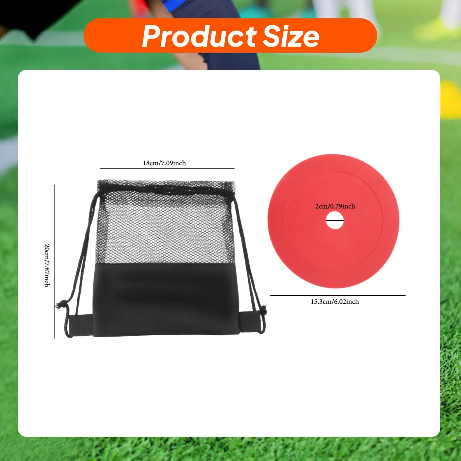 

TPR Material Flat Marker Cones Speed Agility Training Disc Plates for Soccer Outdoor Sports