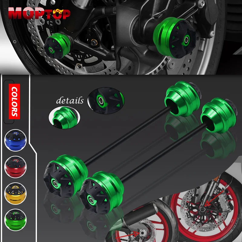 

Motorcycle Front & Rear Axle Fork Crash Sliders Wheel Protector Pad Kits Accessories For Z1000 Z1000R Z1000SX z1000 Z 1000 SX