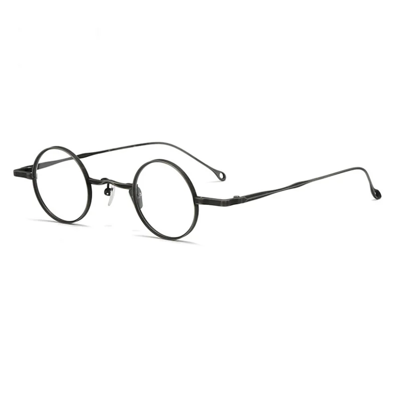 Belight البصرية خمر صغيرة مستديرة التيتانيوم خمر الرجعية النساء الرجال وصفة طبية النظارات إطار مشهد بصري RG1098AG