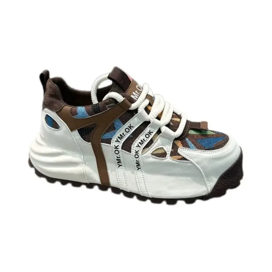 

Casual Men'S Sneakers with Elastic Cushioning Trendy Dad Shoes Suitable for Everyday Use Breathable Flat Footwear
